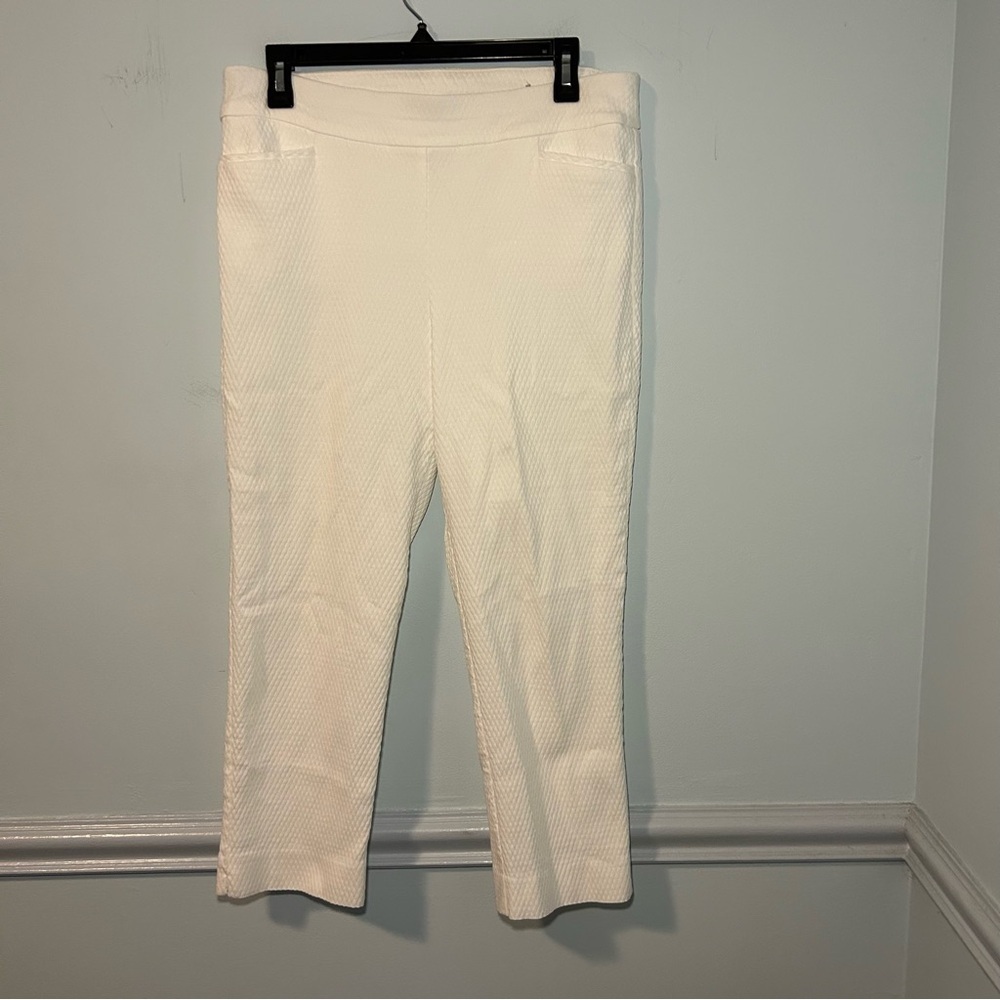 Chico’s SO Slimming White Nylon Dress Pants Size 10
